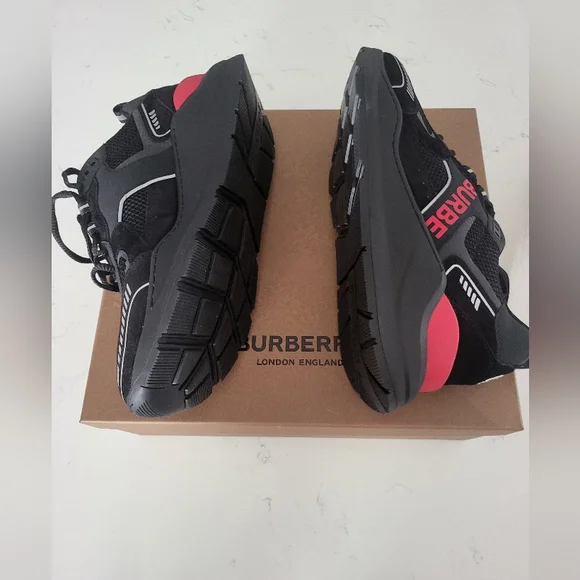 Burberry | Shoes | Burberry Black Sean Sneakers Size 3 Euro  display picture 2
